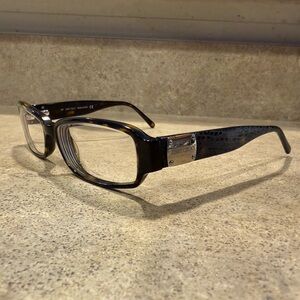 Jimmy Choo JC10 00861 Reptile Tortoise Alligator Brown 135 Italy Glasses Frames
